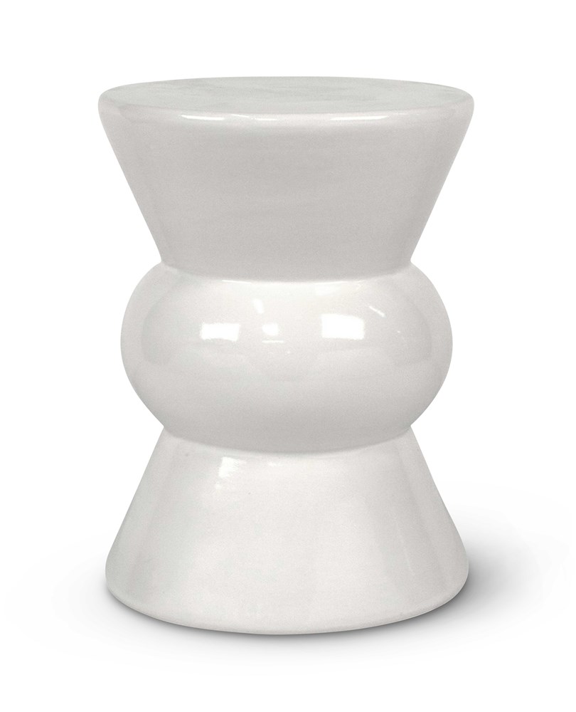 Teagan Stool - Glossy White
