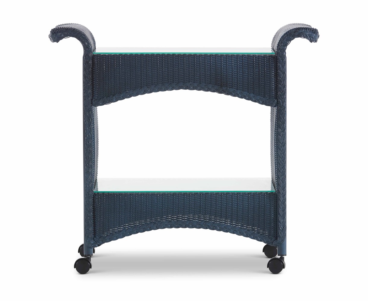 Castered Bar Cart - Denim Blue