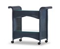Castered Bar Cart - Denim Blue