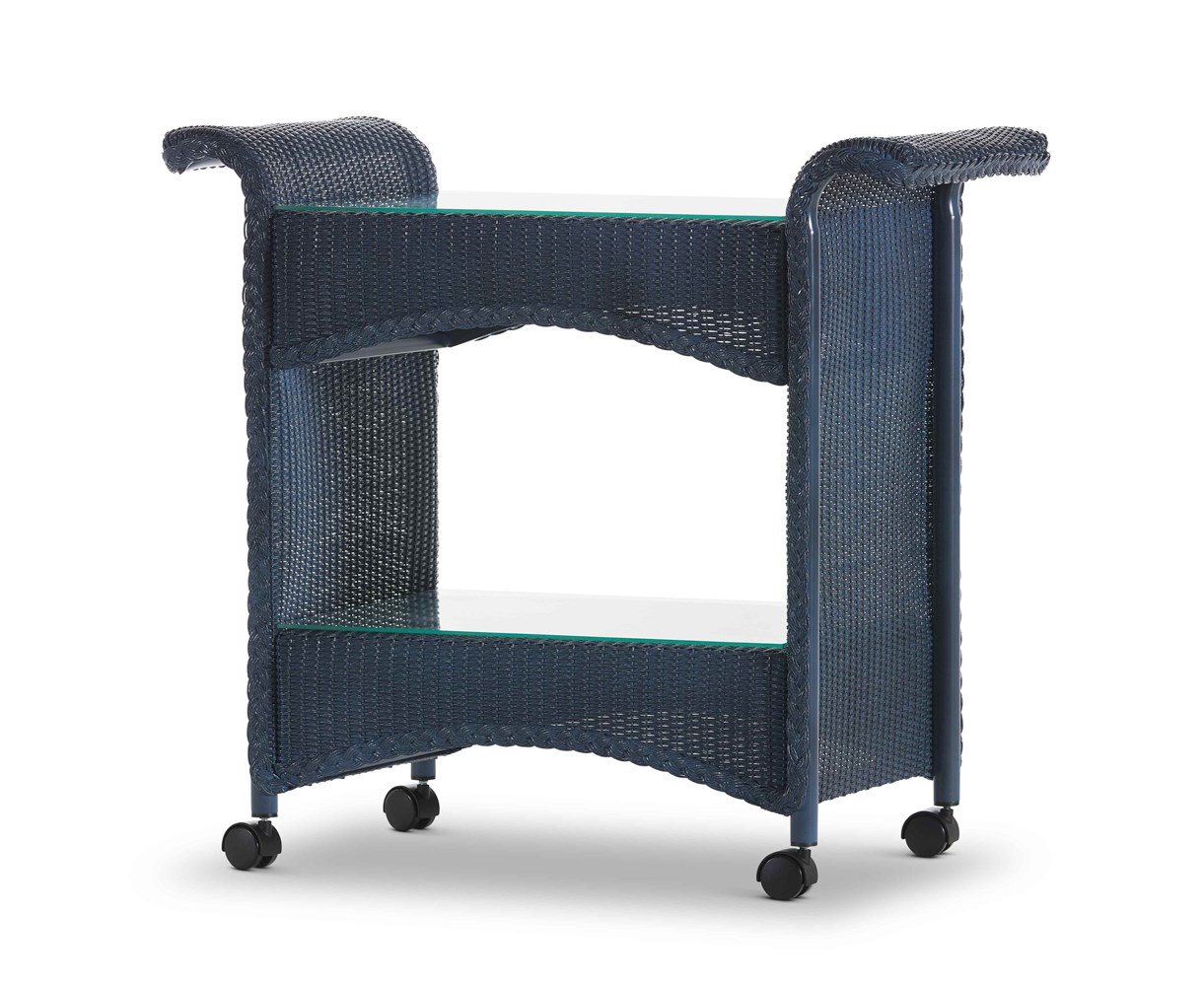 Castered Bar Cart - Denim Blue