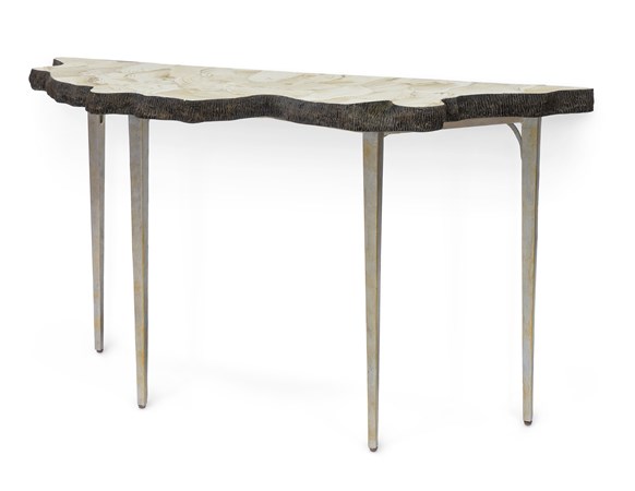 Chloe Fossilized Clam Console Table