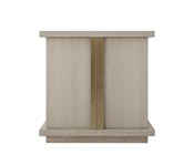 Carino Two Drawer Nightstand - Frost