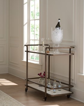 Aged Gold Bar Cart