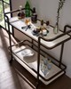 Aged Gold Bar Cart