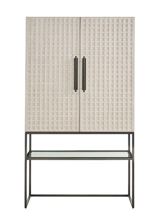 River Rock Lattice Bar Cabinet