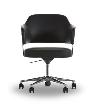 Circa Desk Chair - Black Leather