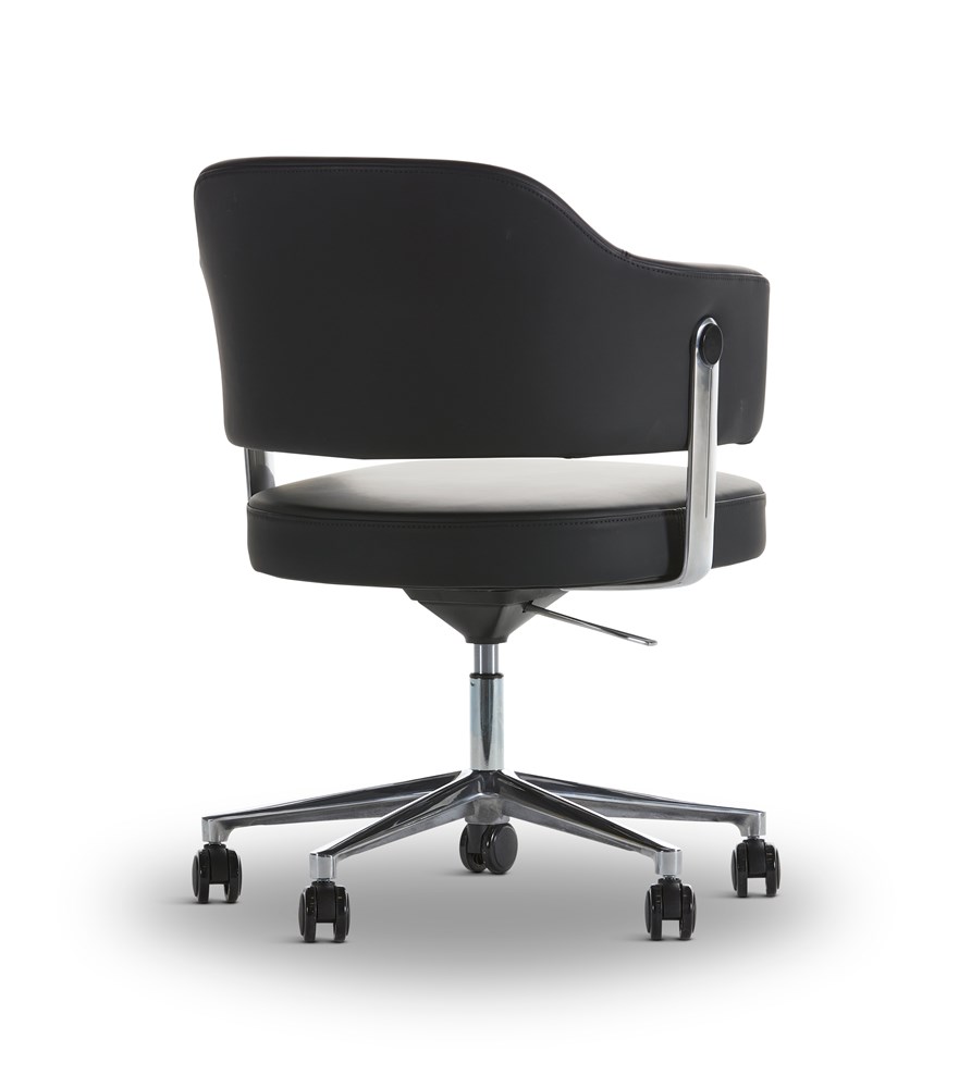 Circa Desk Chair - Black Leather