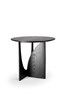 Oak Geometric Black End Table