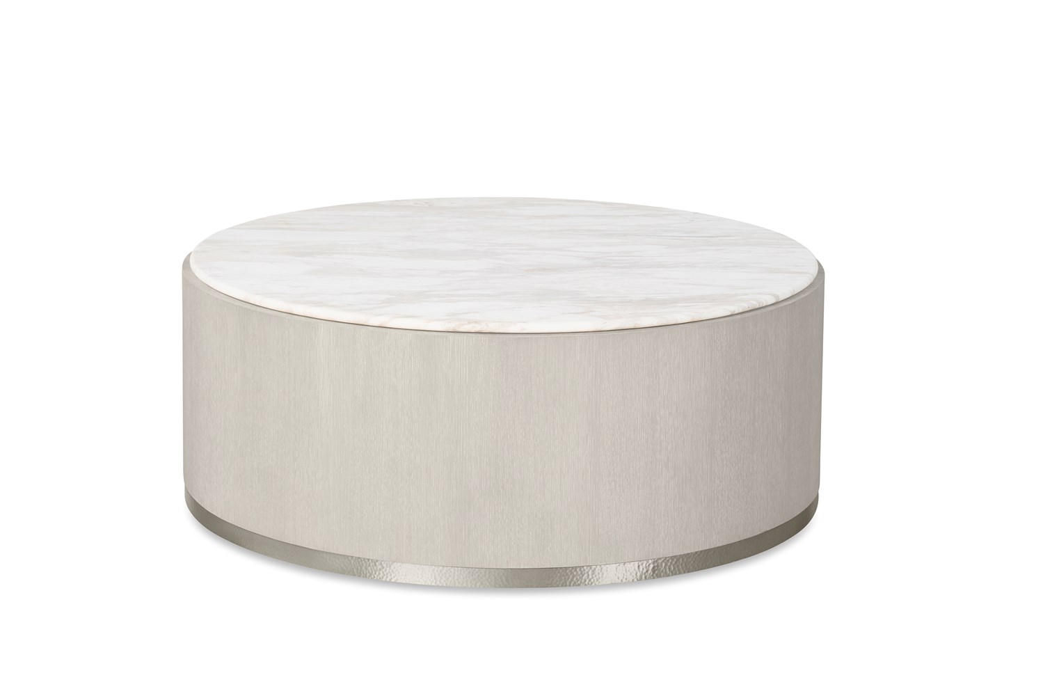 Carino Round Cocktail Table - Frost