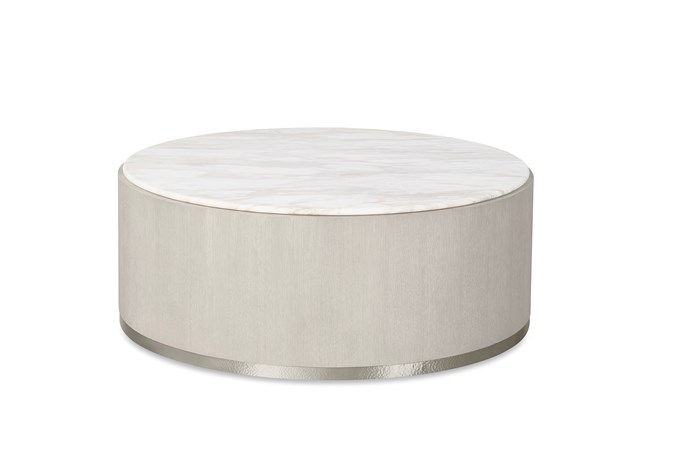 Carino Round Cocktail Table - Frost