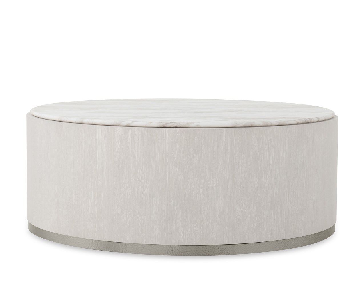 Carino Round Cocktail Table - Frost