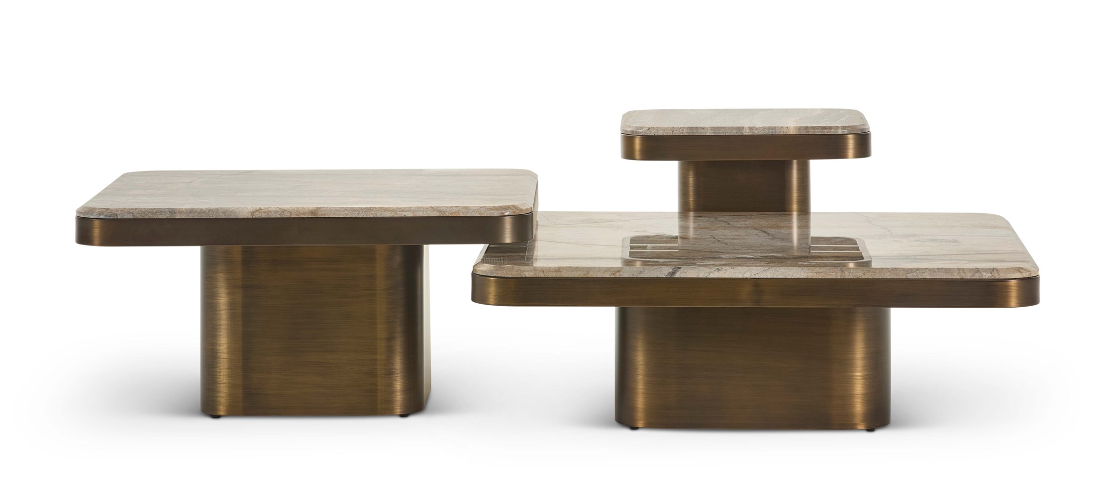 Jupiter Side Table - Glam Travertine