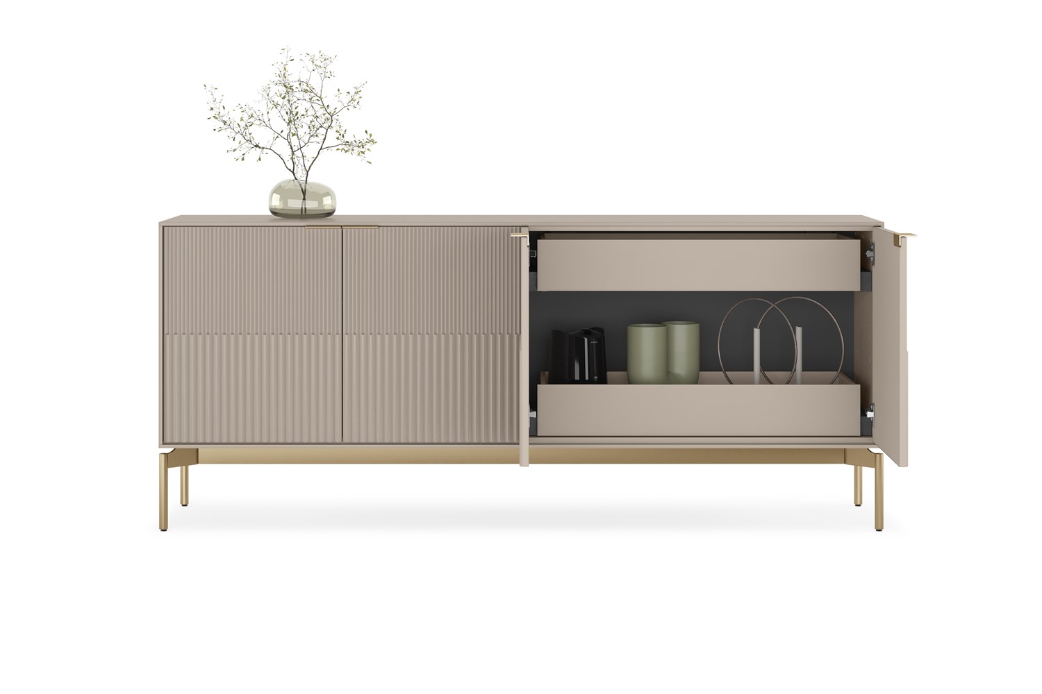Zig Media Console - Dune/Brass