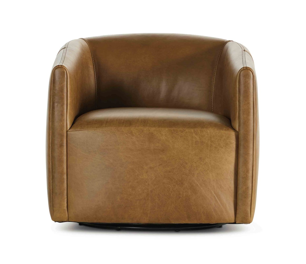 Aline Leather Swivel Chair