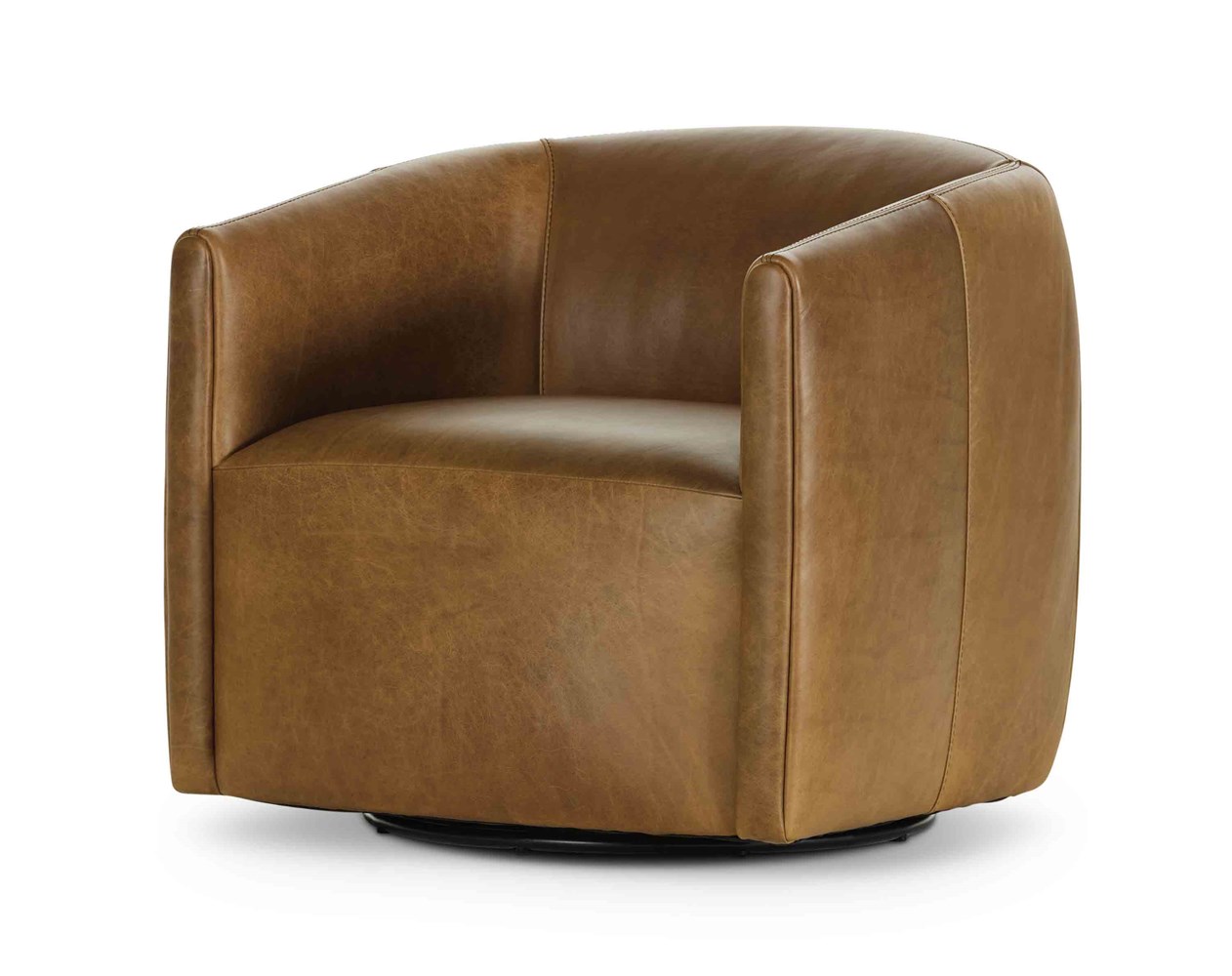 Aline Leather Swivel Chair