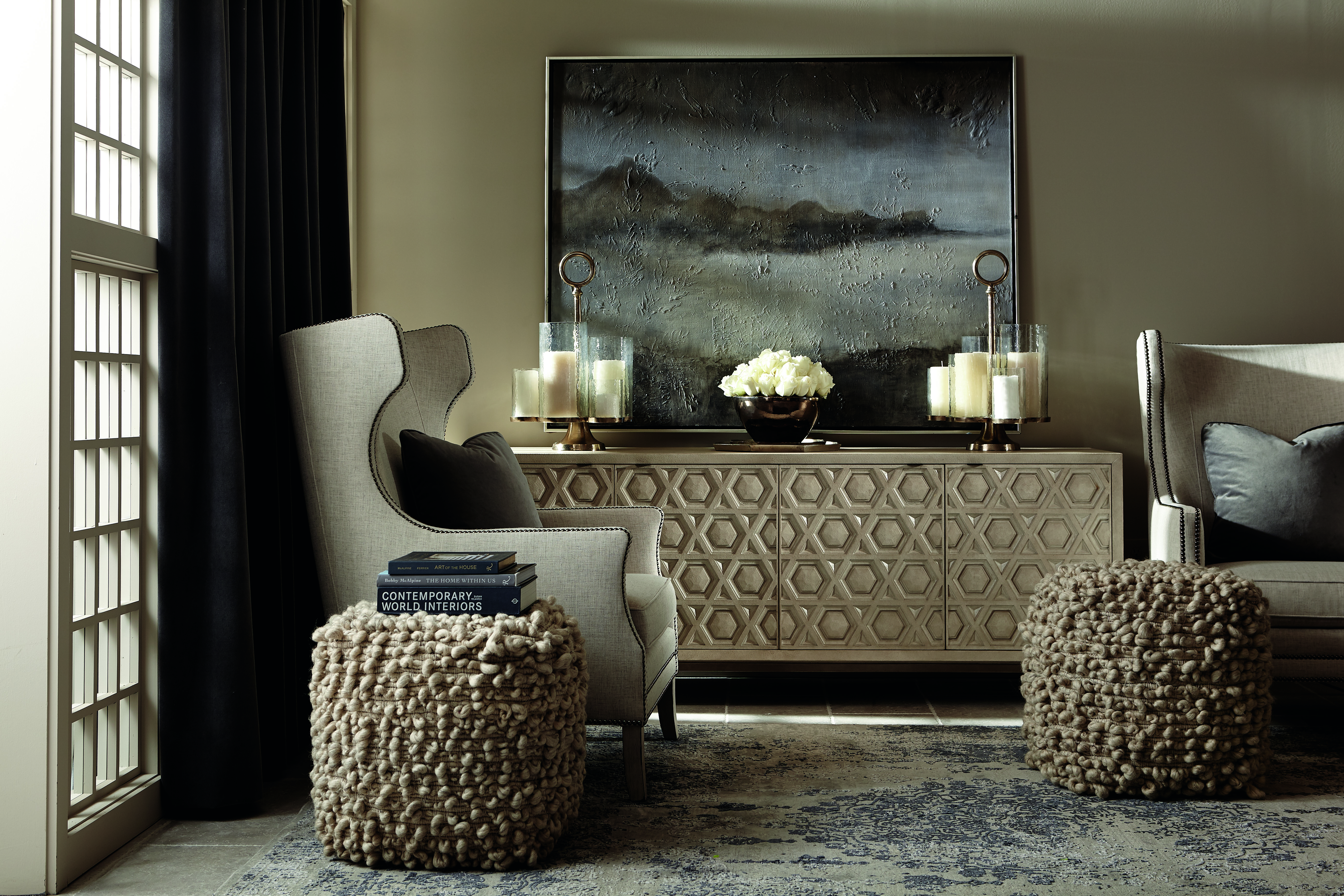 Kai Ottoman : living room : ottomans & benches : bernhardt furniture co |  Robb & Stucky