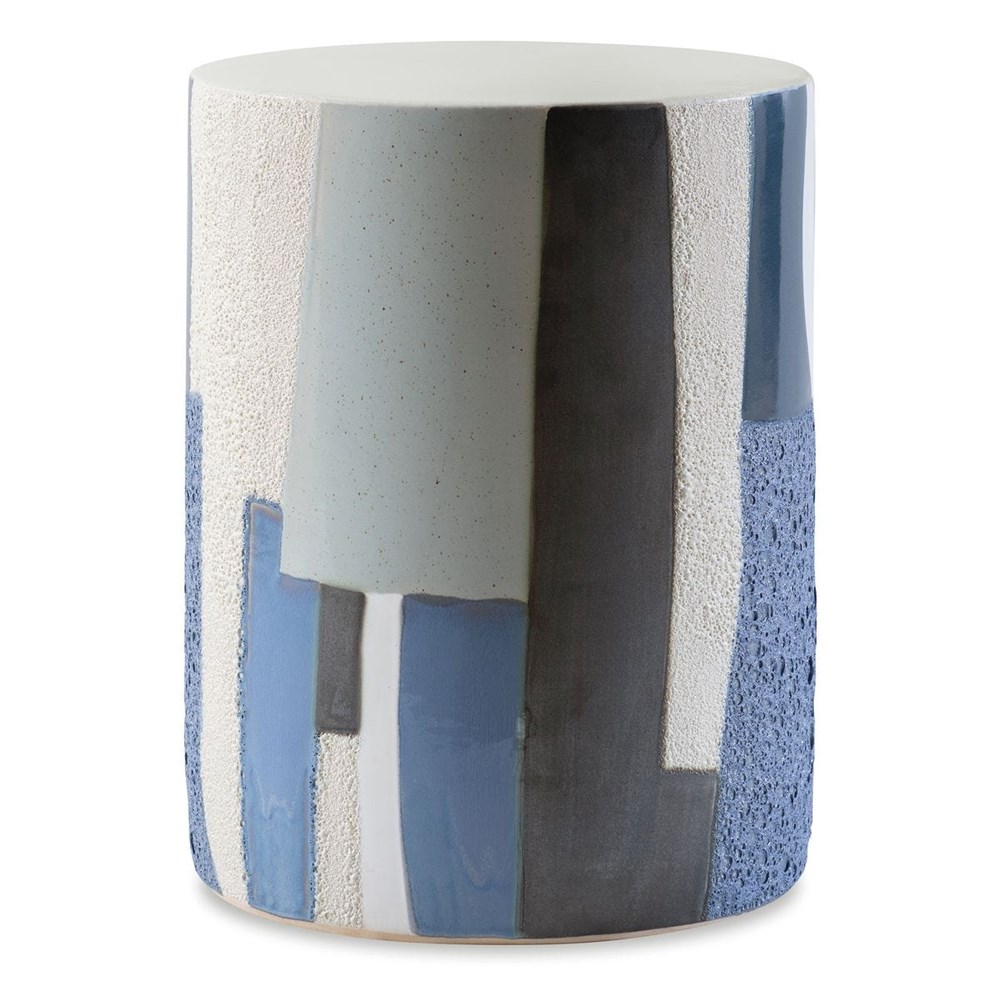 Graph Garden Stool - Blue