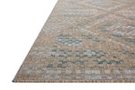 5X8 Topanga Outdoor Rug - Natural/Aqua