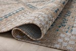 5X8 Topanga Outdoor Rug - Natural/Aqua