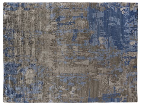 8' X 10' Blue/Gray Hand Knotted Rug