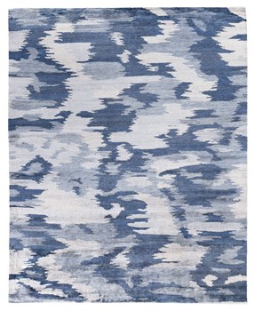 8' X 10' Blue Hand Knotted Rug