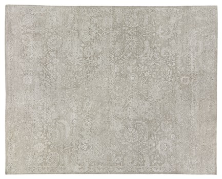 8' X 10' Ivory Hand Knotted Rug