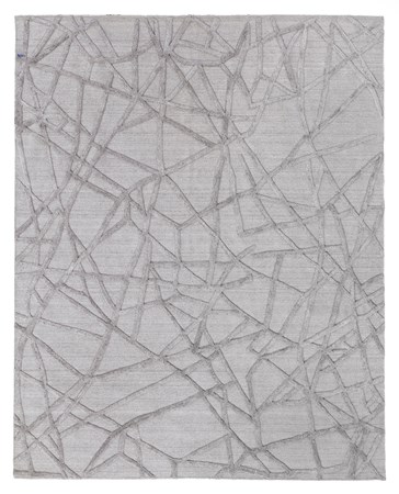 8' X 10' Gray/Silver Handmade Rug