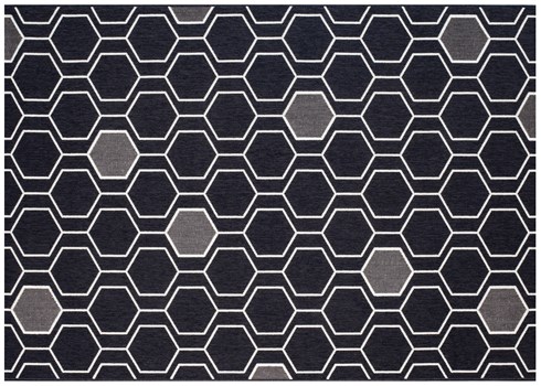 8X10 Geo-Black Rug