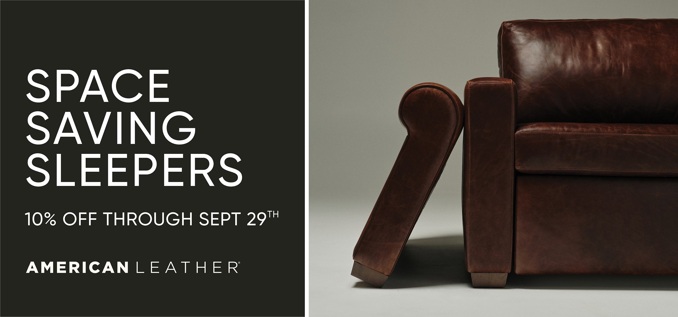 Space Saving Sleepers. 10% off through Sept 29th. American Leather. Links to Store Locator.