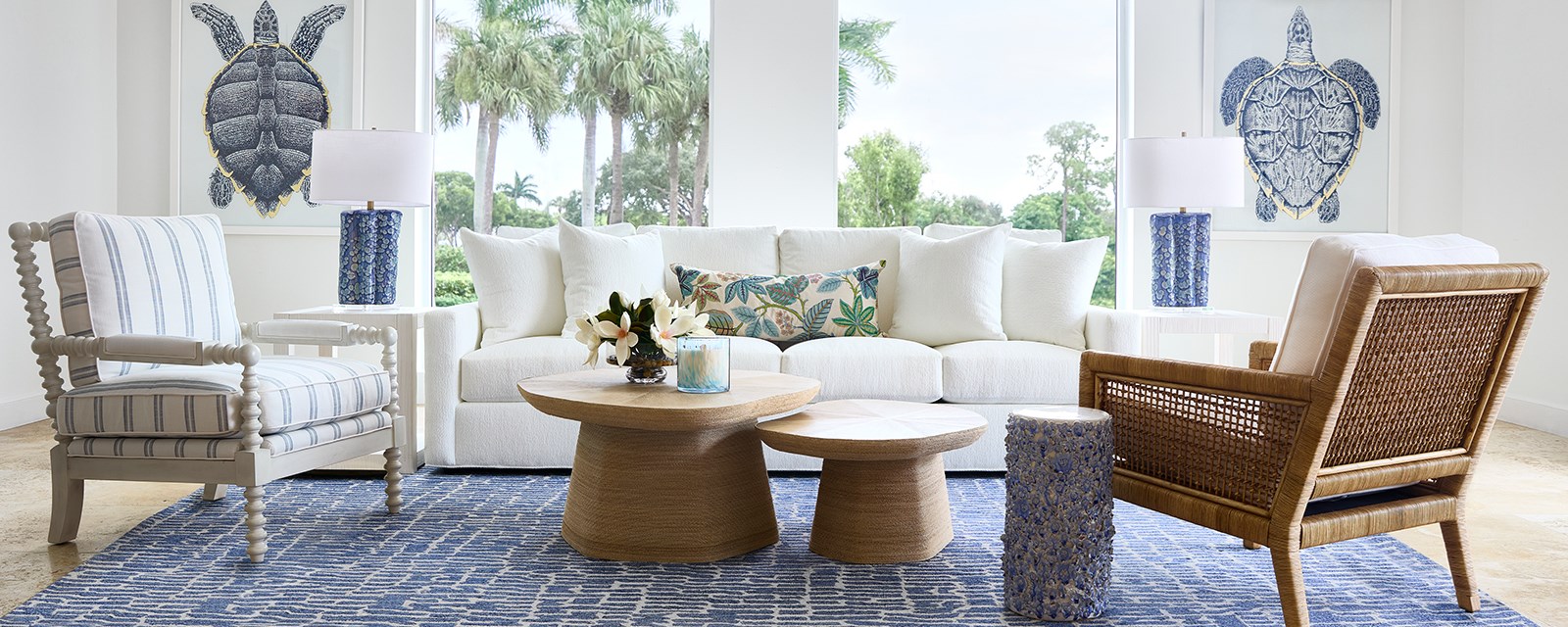 Beach House Living Space.