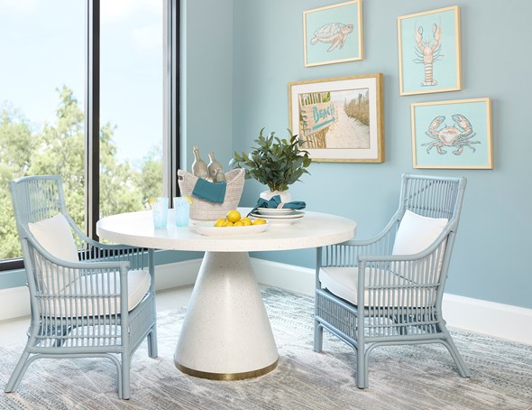 Beach house dining space.