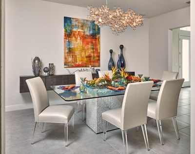 Lakewood Ranch Dining Room, Interior Design by Rick Picher.