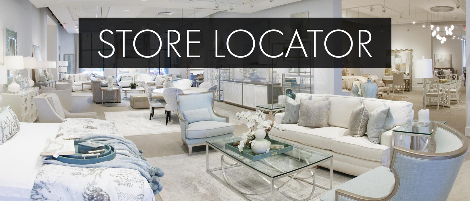 Image of the Naples Showroom. Text: Store Locator. Links to list of Robb & Stucky showrooms and contact information.