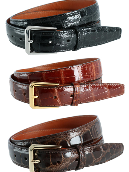 Luxury Exotic Leather Belt Strap: Trafalgar Genuine American